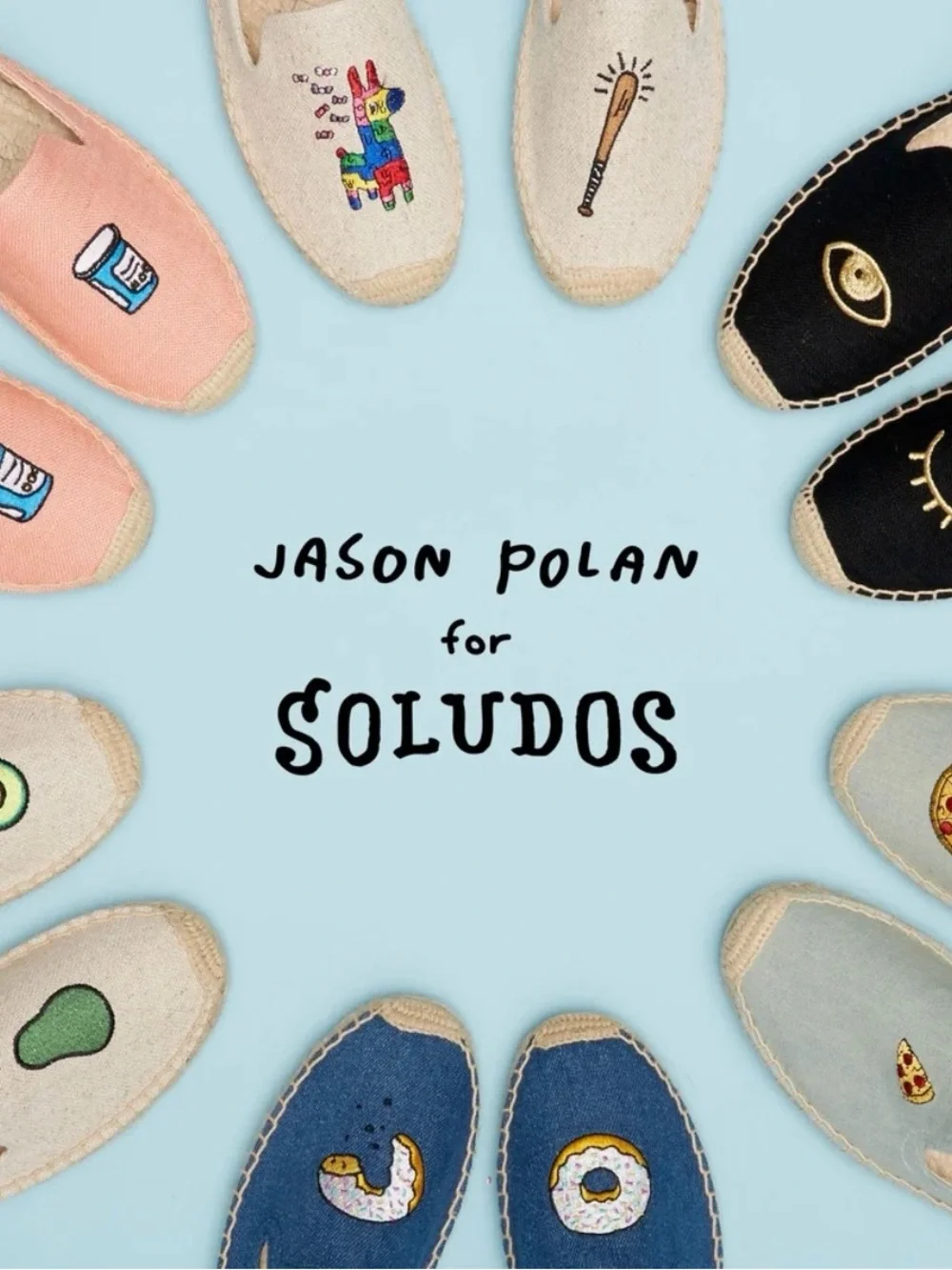 Jason Polan for Soludos Women’s Light Blue Chambray Espadrille Sz 8.5